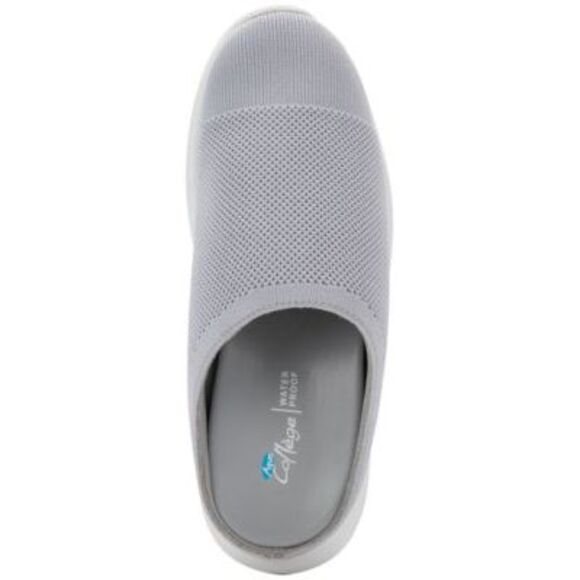 AQUA COLLEGE Womens Gray Waterproof Karma Round Toe Slip On Mules 6 - Picture 4 of 4